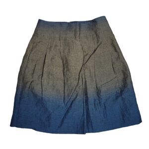VINCE ombre linen blend striped skirt with pockets 4‎